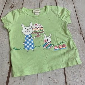 H&M Conscious Collection Soft Easter Rabbit/Bunny T-Shirt-Lime Green